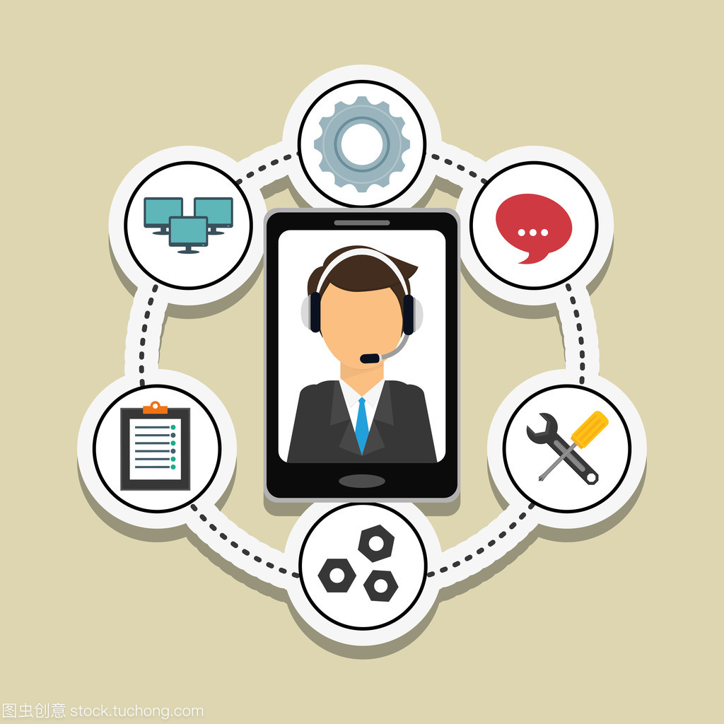 技术服务和电话中心图标设计 矢量图在现代科技中介服务中的重要性